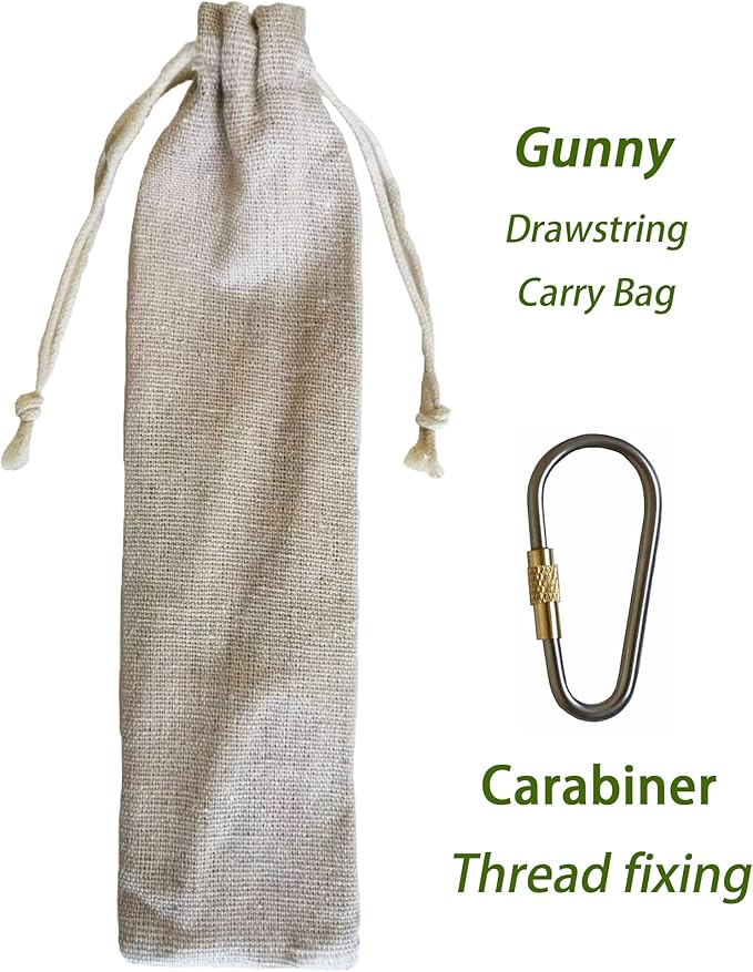 Titanium Spork and Spoon, 6.8" Camping Spork and Soup Spoon, Ultra-Light Eco-Friendly Travel Cutlery Set