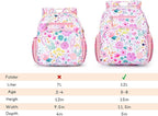 mibasies Kids Backpack for Girls: Girls Backpack 5-8 - Kindergarten Elementary School Bookbag for Girl - Rainbow Blue