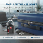 Forge Small Size TSA Approved Luggage Locks: Key Locks for Travel. Ultra Secure Dimple Key Travel Locks Alloy Body Luggage Locks. Black 8 Pack.