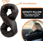 Ripstop Outdoor Camping Pillow 3-in-1, Versatile Lightweight Nylon Waterproof Stadium Blanket, Ultralight Backpacking Essentials, Travel Set - Black and Orange