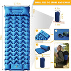 Sleeping Pad, Compact Sleeping Pad for Camping with Pillow Built-in Foot Pump, Inflatable Sleeping Mat for Travel Backpacking Hiking Sleeping Bag Tent, Outdoor Adventure Camp Gear