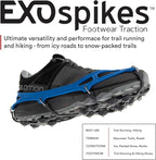 Kahtoola EXOspikes Footwear Traction for Winter Hiking & Running in Snow, Ice & Rocky Terrain