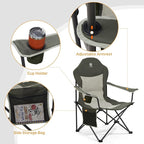 EVER ADVANCED Camping Chairs, Lawn Chairs Outdoor Sports Chairs, Folding Chair 2 Pack Camping Chairs for Adults, Supports 400lbs, Green