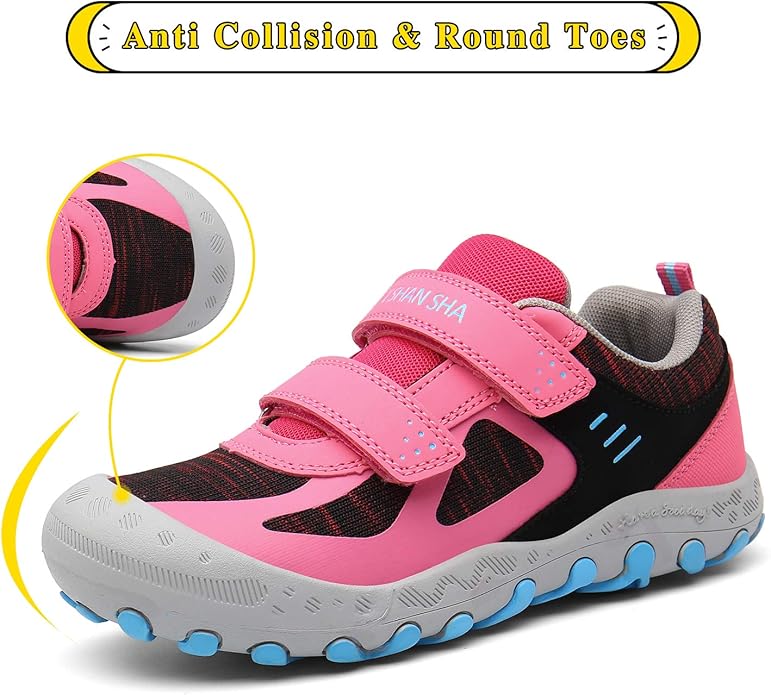 Mishansha Boy's Girl's Hiking Shoes Low Top Sneakers Outdoor Trekking Walking Climbing Running Shoes