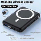 Azmuth for Magsafe Battery Pack, 10000mAh Magnetic Power Bank 22.5W PD Fast Charging with LED Display Wireless Portable Charger for Magsafe with Stand for iPhone 17/16/15/14/13/12/Pro/Pro Max