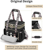 Double Deck Lunch Box for Women, Expandable Insulated Large Lunch Bag Women Leakproof Lightweight Lunch Cooler Bag Durable Lunchbox for Work Outdoor Travel, Black