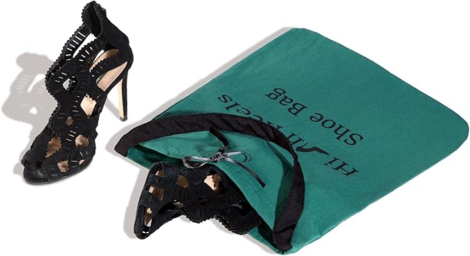 Premium Drawstring High Heel Shoe Bag – Travel-Friendly Dustproof Pouch for Heels & Sandals, Lightweight & Durable, 11 Color Options (blue)