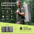 Self-Inflating Sleeping Pad with Portable Electric Air Pump, 4in Thick Memory Foam Camping Mattress for Tent Cot & Car Travel, Fast Inflate & Deflate Camping Pad