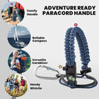 Insulated Water Bottle 87 oz, Triple Wall Vacuum Stainless Steel (Cold for 48 Hrs), Leak Proof & Non-BPA, Modern Water Flask Jug with Paracord Handle & Straw Spout Lids, Navy Blue