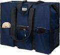 TOPDesign Utility Water Resistant Tote Bag with 13 Pockets, Top Zipper Closure & Thick Bottom Support, for Working Women