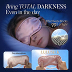 LULUSILK Mulberry Silk Sleep Eye Mask Blindfold with Elastic Strap Headband, Soft Eye Cover Eyeshade for Night Sleeping, Travel, Nap (Navy Blue)