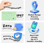 Dual Platform(Both iOS&Android) Rechargeable Air Tags Wallet Tracker Card, Smart Wallet Finder, Compatible with Apple Find My & Google's Find Hub, Item Locator, Wireless Charging (Green-1 Piece)