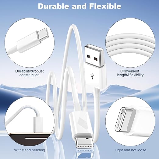 Car Carplay Cable for iPhone 17 Pro Max/Air/16/15 Pro Max/Plus/16e Cables,2Pack USB A to USB C for iPhone USB C Cord,USB C Cable for iPad Pro/iPad Air Android Charger Cord Type-C Charging Cable 10FT