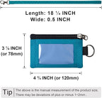 Minimalist RFID Blocking Small Wallet with ID Window,WaterResistant Zip Id Case Wallet with Lanyard Keychain for Cards,Cash,Travel,Women,Men