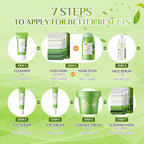 Green Tea Skin Care Set, Skincare for Girls 10-12, 51Pcs Skincare Gift Set for Teens Complete Skincare Routine, Travel Size Skincare Set with Hair Clips, Kids Skin Care Set for Girls Ages 8-12