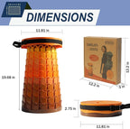 ALEVMOOM Upgraded XXL Telescoping Stool with Cushion,Taller 50cm Wider 30cm Collapsible More Sturdy Capacity 1000Lbs,Portable Camping Adjustable Stool for Garden Fishing Hiking Mountain BBQ (Fire)