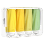 Morfone Travel Bottles for Toiletries, 3oz Tsa Approved Travel Size Containers Leak Proof Squeezable Travel Accessories Refillable for Shampoo Conditioner Lotion Liquids(Yellow)