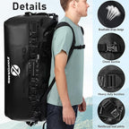 Waterproof Duffle Bag, Large Marine Dry Bags, Heavy Duty Adventure Travel Bag for Men and Women, Waterproof Duffel Backpack for Kayaking Boating Hiking Camping Vacation, 65L 110L 160L