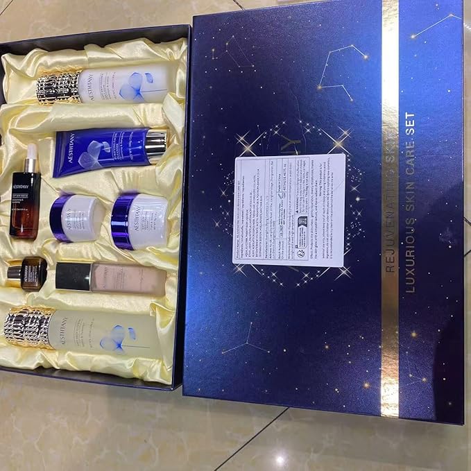 Anti-Aging Skin Care Kit For Women Anti-Wrinkle Firming Skin Care Daily Routine Rejuvenating 8-In-1 Skincare Sets Gift Sets