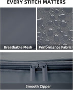 6 Set Compression Packing Cubes for Travel, Large Medium Small Luggage Organizers (Charcoal Gray)