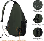 MOSISO Sling Backpack, Multipurpose Crossbody Shoulder Bag Travel Hiking Daypack