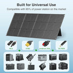 MARBERO 200W Portable Solar Panel for Power Station & DC Devices 200 Watt Foldable Solar Charger >23% High Efficiency IP68 Waterproof Compatible with Solar Generator for Camping RV Outdoor Cloudy