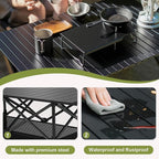 Folding Camping Table,Portable Roll-up Picnic Table with Carry Bag & Mesh Storage,Lightweight Camp Table for Camping,Picnic,Backyard,Party,Patio,BBQ