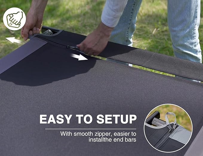 EVER ADVANCED 2 Pack Extra Wide Camping Cot for Adults Oversized XXL Sleeping Cots Folding Cot Bed with Carry Bag, 84.3" L x 41.9" W, Support to 550 lbs