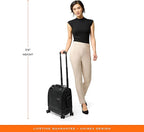 Briggs & Riley Cabin Spinner - Carry On Luggage for Travel, Suitcases with Wheels, Softside Rolling Bag for Men & Women, Fits Under Plane Seat, Interlocking Handle - Baseline Collection, Black