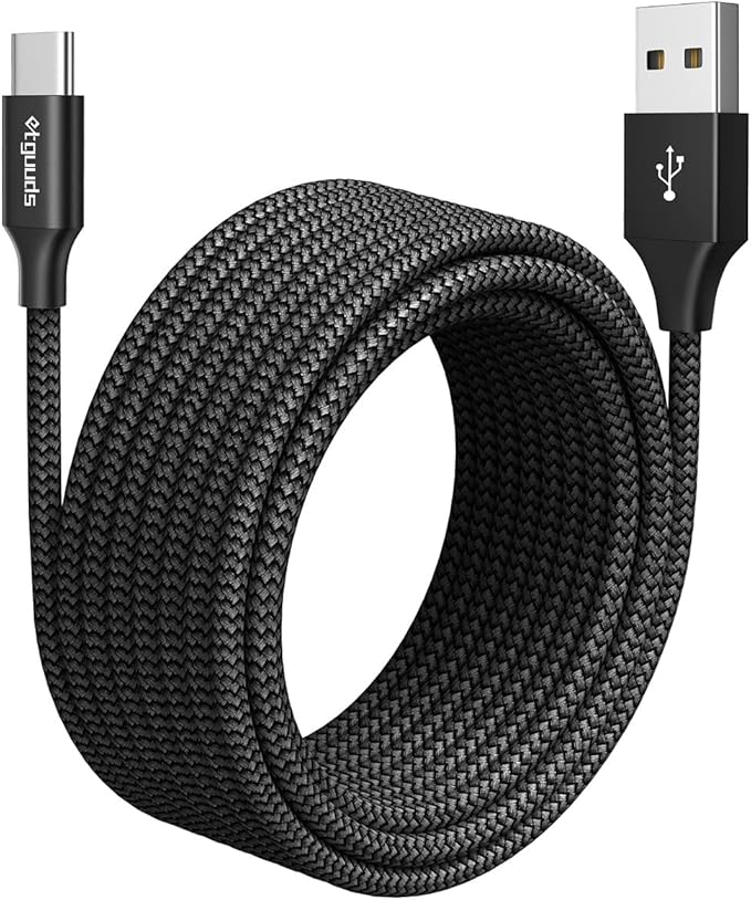 etguuds Long USB C Cable 10ft, 1-Pack, Braided USB A to USB C Charger Cable, Type C Charger Cord Fast Charging for iPhone 16 15 Series, Samsung Galaxy S25 S24 S 23, Pixel, Switch and More