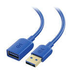 Cable Matters 5Gbps Long USB Extension Cable - 10ft, USB 3.0 Extension Cable, Male to Female USB3.0 Extender, Compatible with Webcam, VR Headset, Printer, Hard Drive, Blue