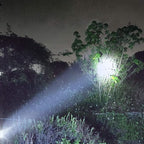 Solar/Rechargeable Multi Function 1000 Lumens LED Flashlight, with Emergency Strobe Light and 1200 Mah Battery, Emergency Power Supply and USB Charging Cable, Fast Charging (1PC)