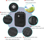 Carlebben EMT Pouch MOLLE Ifak Pouch Tactical MOLLE Medical First Aid Kit Utility Pouch (With Medical Supplies)