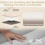 Self-Inflating SUV Air Mattress Back Seat with Built-in Pump - Portable Air Couch for Car Camping Travel, Flocking Surface, Fast Inflation Deflation, Beige Brown