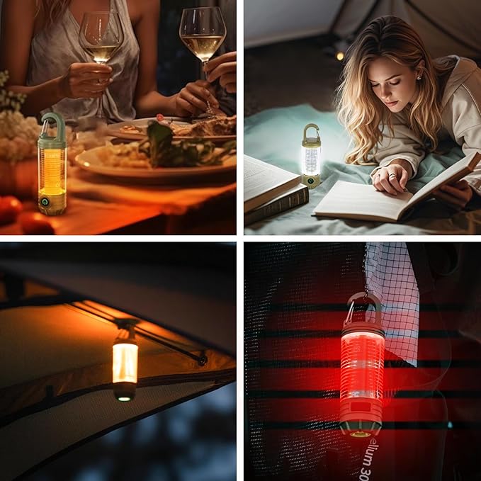 sofirn LED Camping Lantern Flashlight Rechargeable, Bright Portable Camp Light with Red Light, 6 Lighting Modes, Outdoor Tent Night Light for Hurricane, Hiking, Night Walking, Emergency