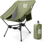 Ultralight Backpacking Chair,2.2lb Compact Folding Camping Chair,Supports 300lbs,Portable Travel & Hiking Chair,Lightweight Design,Perfect for Hiking Gear, Picnics and Traveling, (Green)