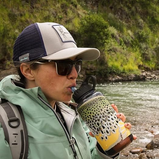 Epic Water Filters Nalgene OG Water Bottle with Filter, USA Made, BPA Free, Removes 99.99% Tap Water Contaminants, Forever Chemicals, Rep Your Water Art, 48 oz