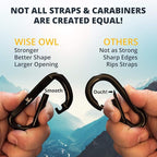 Wise Owl Outfitters Hammock Straps for Trees – 10ft Heavy-Duty Tree Hanging Kit with Carabiners, 38 Loops & Hooks – Essential Hammock Accessories for Camping