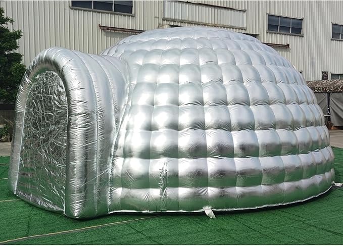 SAYOK Outdoor Portable Inflatable Igloo Dome Tent with Led Light for Party Wedding Event Camping