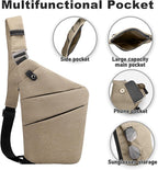 Anti Theft Travel Bag, One Shoulder Large Capacity Cross-body Bag Chest Fashion Lightweight Sling Bags for Travel Sports