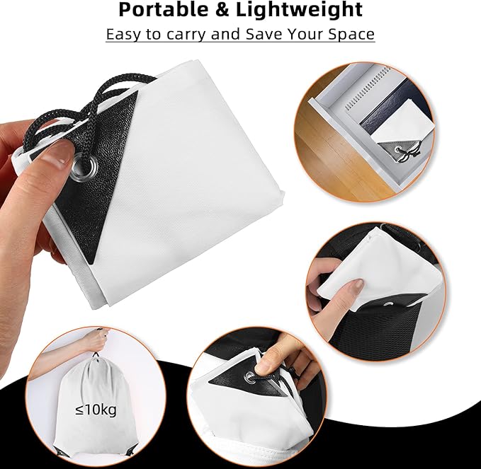 GoodtoU Drawstring Backpack Bulk, 20 Pcs Draw String Bags Cinch Bag Gym Sackpack for Women & Men, White