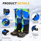 Leg Gaiters 100% Waterproof Adjustable Shoe Snow Boot Guard Gators for Hiking Shoe Cover Hunting Snowshoeing Climbing Walking for Women Men