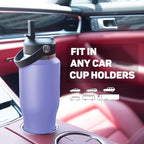 40oz Insulated Water Bottle Keep Cold 24h&Hot 12h, Double Wall Vacuum Insulated Water Bottles with Straw/Spout Lid, Stainless Steel Water Bottles that Fit in Any Car Cup Holder, Leak-proof