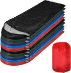 Macarrie 10 Pcs 0 Degree Camping Sleeping Bags Bulk for Adults Cold Weather 4 Season Warm Sleeping Bag with Compression Sack for Homeless Donation Shelter Emergency Hiking