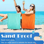 BOGI Microfiber Travel Sports Towel - Quick Dry, Soft Lightweight, Compact for Camping, Gym, Yoga, Swimming, Backpacking (L:60''x30''+16''x16'' - Orange)