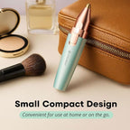 VG VOGCREST Eyebrow Facial Trimmer: 2 in1 Rechargeable Facial Hair Removal and Eyebrow Shaver - Face Lips Body Painless Facial Razor with Built-in LED Light (Pastel Green)