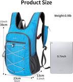 BOVIP 20L Hiking Backpack Lightweight Packable Hiking Daypack Small Travel Outdoor Foldable Shoulder Bag Blue