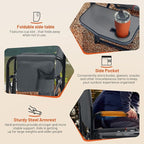 TIMBER RIDGE Heated Aluminum Oversized Camping Chair, Lightweight Portable Directors Chair with Side Table Detachable Side Pocket for Outdoor Camping, Lawn, Picnic, Support 400lbs Gray