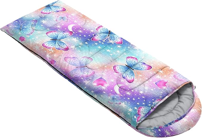 QOOMO Animals Camping Sleeping Bags,3 Season Warm & Cool Weather,Lightweight,Waterproof Sleeping Bags for Adults & Kids,Traveling,and Outdoors,Camping Gear Equipment