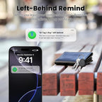 FIQI Air Tracker Tags 4-Pack (Black) – Compatible with Apple Find My (iOS Only), Bluetooth 5.4 Item Locator with Smart Tag for Wallet, Keys, Luggage & Bags, 90 dB+ Alert, 7g Lightweight, Matte Finish